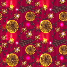 Seamless pattern of winter spices