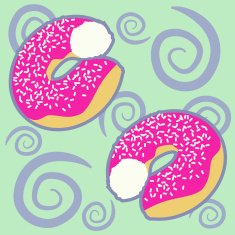 pattern with donuts