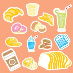 bread Sticker and icon set N2