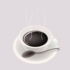 Smoking Hot Coffee on Grey Background