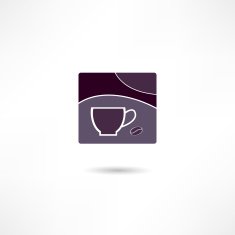 Stylized cup of coffee