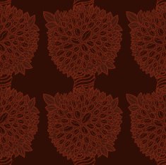 Coffee tree with beans pattern