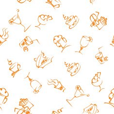 food and drinks icon seamless