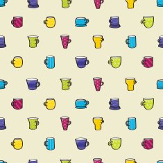 Drinking Mugs Seamless Background N2