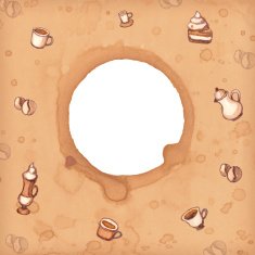 Background with coffee stains and drawings