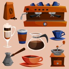 Coffee elements set