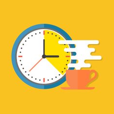 Coffee time concept Flat design stylish