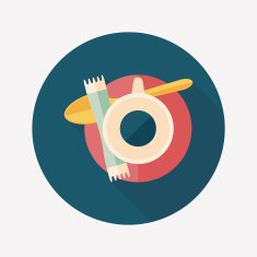 black coffee flat icon with long shadow eps10 N15