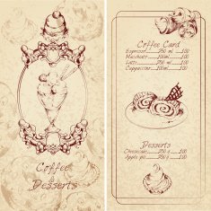 Desserts menu template