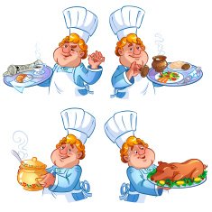 cheerful redhead cook