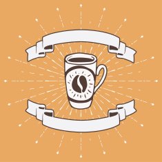 Hand drawn background with coffee mug N2