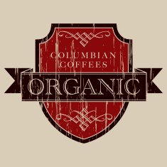 Vintage Organic Coffee Label