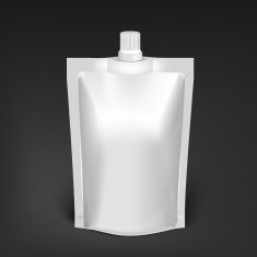White realistic packaging for food