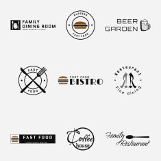 Fast food badges logos and labels for any use
