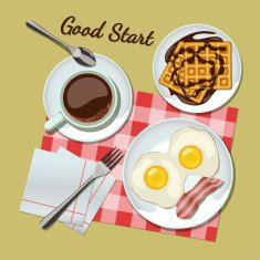 Breakfast set top view