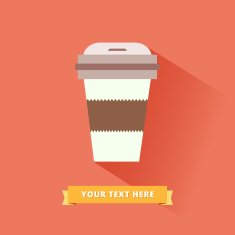 Coffee cup take away icon Cafe logo concept