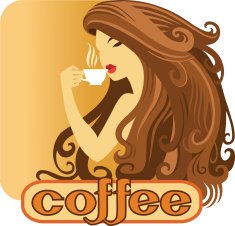 Retro Style Coffee Label
