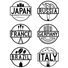 international food marks labels set N2
