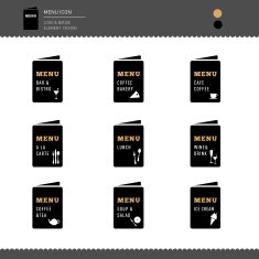Menu Restaurant cafe Icons design element