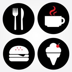 Food Sign Coffee Burger Ice Cream Sign