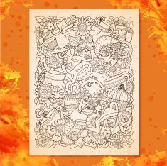 Coffee and Tea Sketchy Doodles Breakfast Tea Invite Love Background