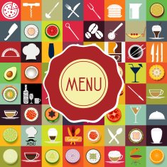 Menu Logo Restaurant Set Collection