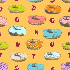 Donut seamless pattern N3