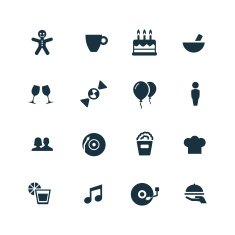 cafe icons set N5