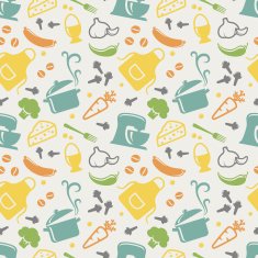 Kitchen seamless pattern Vector background N3