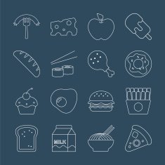 food line icon set N5