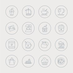 Coffee line icon set N11