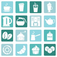 Vector Set of Coffee Icons Icons for Shop N10