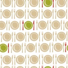 Restaurant seamless pattern background N2