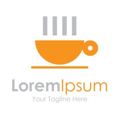 Hot cup of coffee element icons business logo