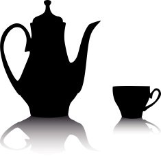 coffee pot with a cup