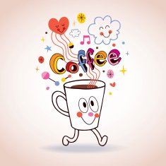 Cartoon coffee cup illustration