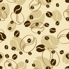 Seamless pattern of coffee beans N6