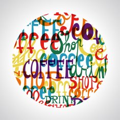 Multicolored coffee circle