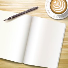 blank open book over wooden desk N2