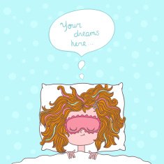 abstract illustration about girl dreams and wishes N2