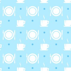seamless background with meal signs