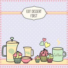 Eat dessert first poster