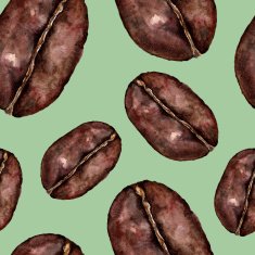Seamless pattern with cofee grain N7