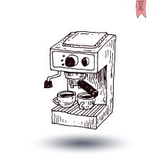 coffe maker machine isolated N4