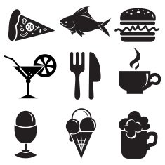Vector food shape collection for design