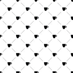 Vector seamless pattern tea cup N4