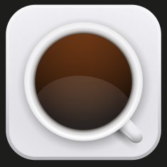 Realistic Coffee Cup Icon for Web or Application