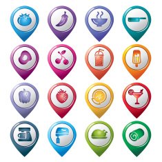 Food and Drinks Pointer Icons