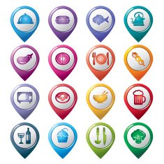 Food and Drinks Pointer Icons N2