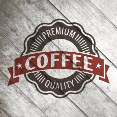 Vintage retro coffee vector labels on the old wood texture N14